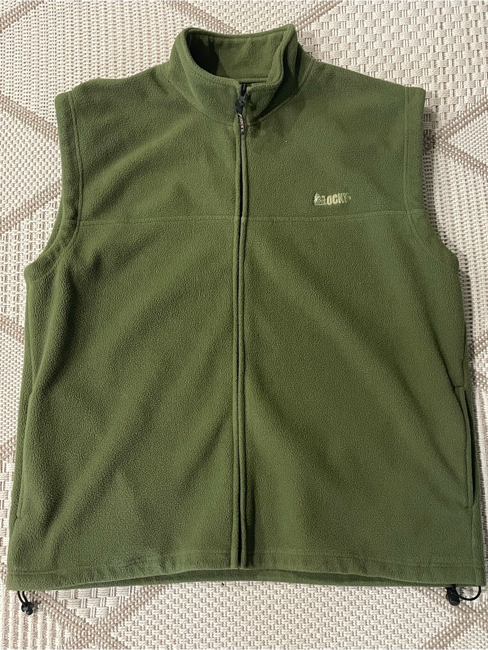 Rocky Fleece Vest Mens XL Full Zip Army Green